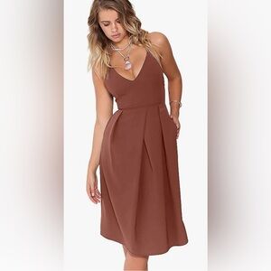 NWT Rust colored knee length dress in Small